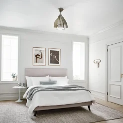 Terna LED-loftventilator, nikkel/creme