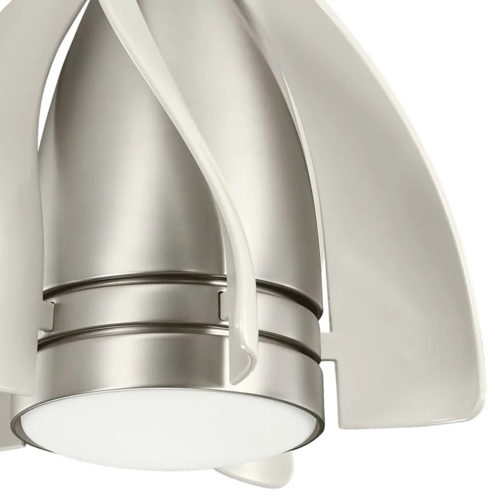 Terna LED-loftventilator, nikkel/creme