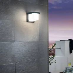 Terningeformet LED-udendørsvæglampe Desella