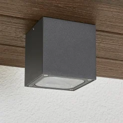 Terningformet LED udendørs loftlampe Tanea, IP54