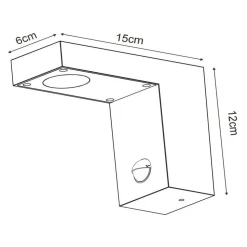 Texas udendørs LED-væglampe med bevægelsessensor