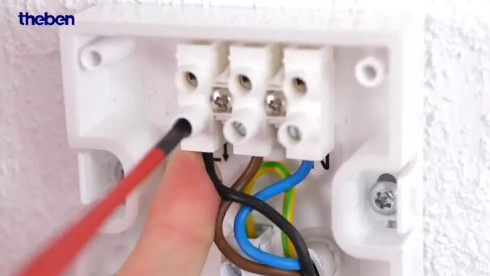 Theben udendørs LED-væglampe theLeda S17-100, sort Sensor