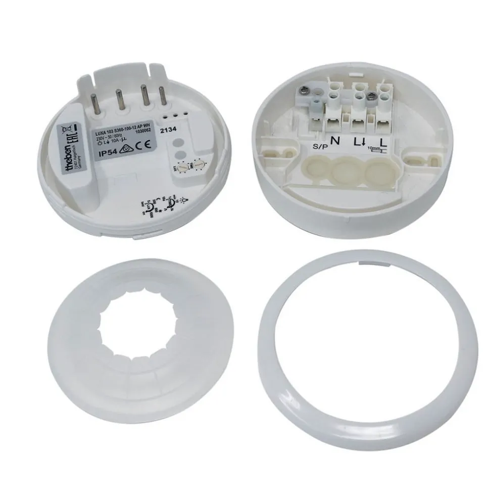 Theben-tilstedeværelsesdetektor Luxa 103 S360-100-12 AP WH,