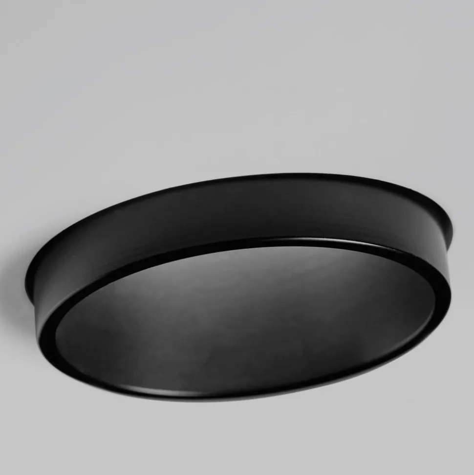 Thessaly indbygningsspot, sort, gips, Ø 10 cm, GU10