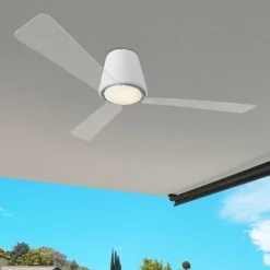 Tidløs loftventilator Garbí med LED-lys