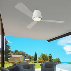 Tidløs loftventilator Garbí med LED-lys