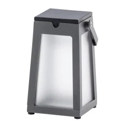 Tinka soldrevet lanterne, bærbar, grå