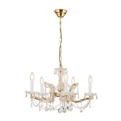 TJURA lysekrone med 5 lys 60 cm