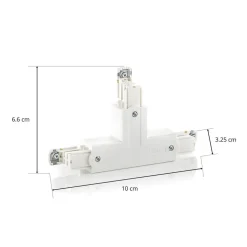 T-kobling Noa beskyttelsesleder udv. højre, hvid