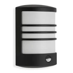 Toledo udendørs LED-væglampe, sensor, sort 4.000 K