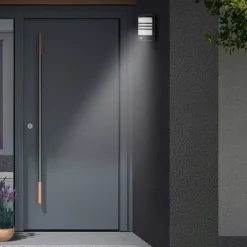 Toledo udendørs LED-væglampe, sensor, sort 4.000 K