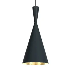 Tom Dixon Beat Tall LED-pendellampe, sort