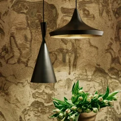 Tom Dixon Beat Tall LED-pendellampe, sort