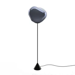 Tom Dixon LED-gulvlampe Melt Cone Slim, røggrå, 180 cm