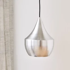 Tom Dixon LED-hængelampe Beat Fat Unbeaten, aluminiumfarvet