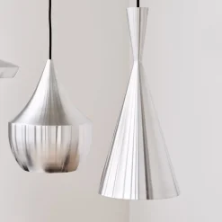 Tom Dixon LED-hængelampe Beat Fat Unbeaten, aluminiumfarvet