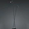 Tom LED-gulvlampe, 2 lyskilder, sort