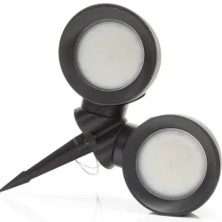 Tommy-EL spydspot rundt sort/frostet, 2 x 10 W CCT