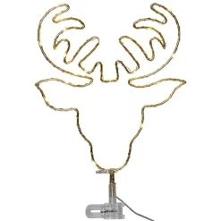 Topsy LED-julestjerne, hjortehoved, batteridrift