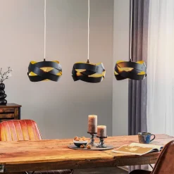 Tornado hængelampe, 3 lyskilder, sort