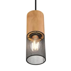 Tosh skinnelampe til DUOline, sort, trædetalje, E27