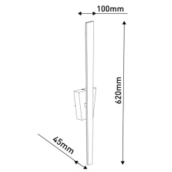 Trevor LED-væglampe med kontakt, sort