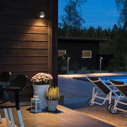 Trieste udendørs væglampe i alu, antracit