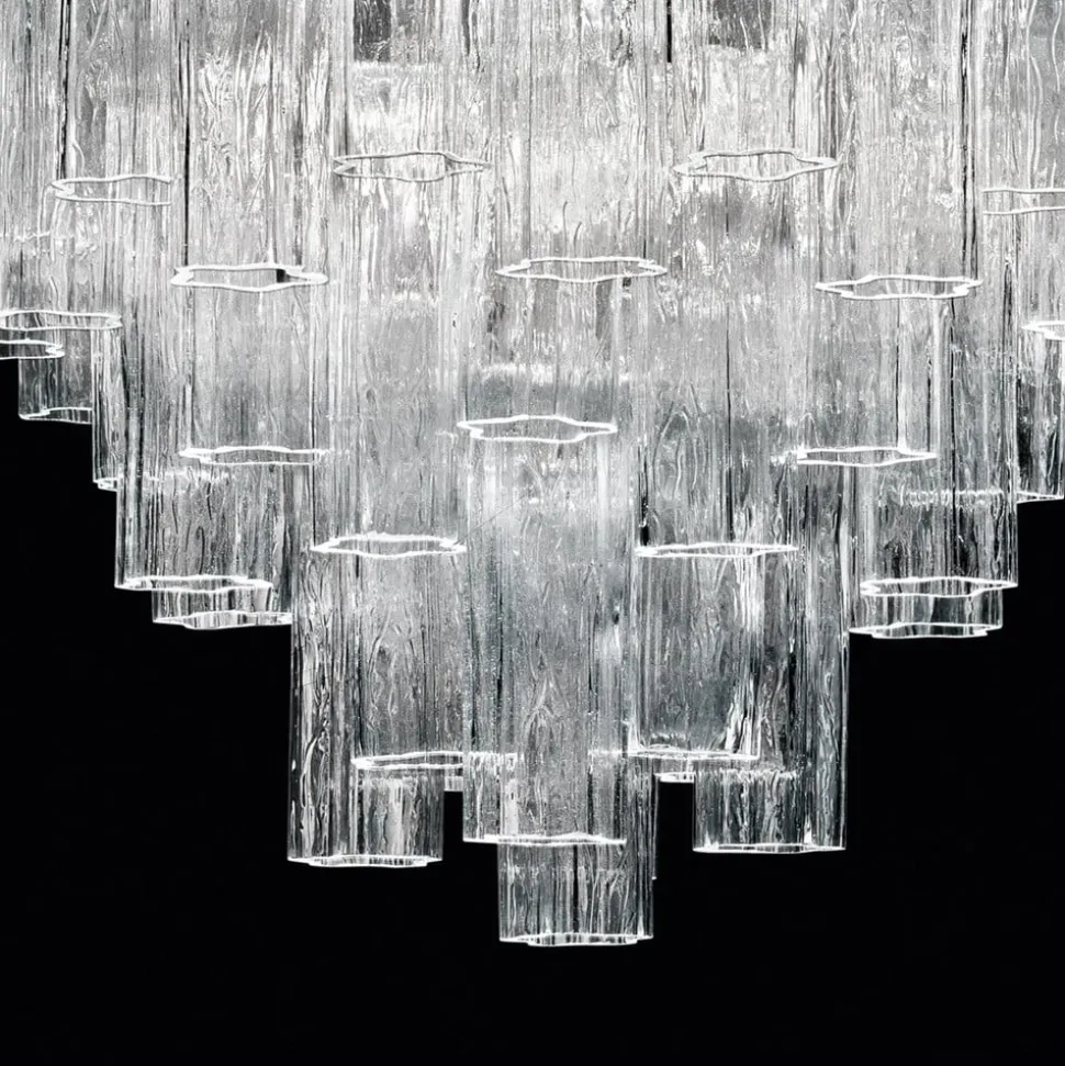 Tronchi - hængelampe af klart Murano-glas