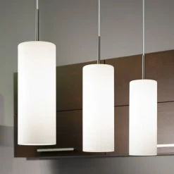 Troy hængelampe, mat nikkel/satiniseret, 3 lyskilder