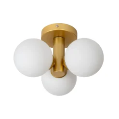 Trudy loftlampe til bad 3 lyskilder, mat guld/opal