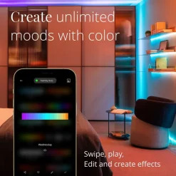 Twinkly Dots LED-lyskæde RGB, sort, IP44, 10 m