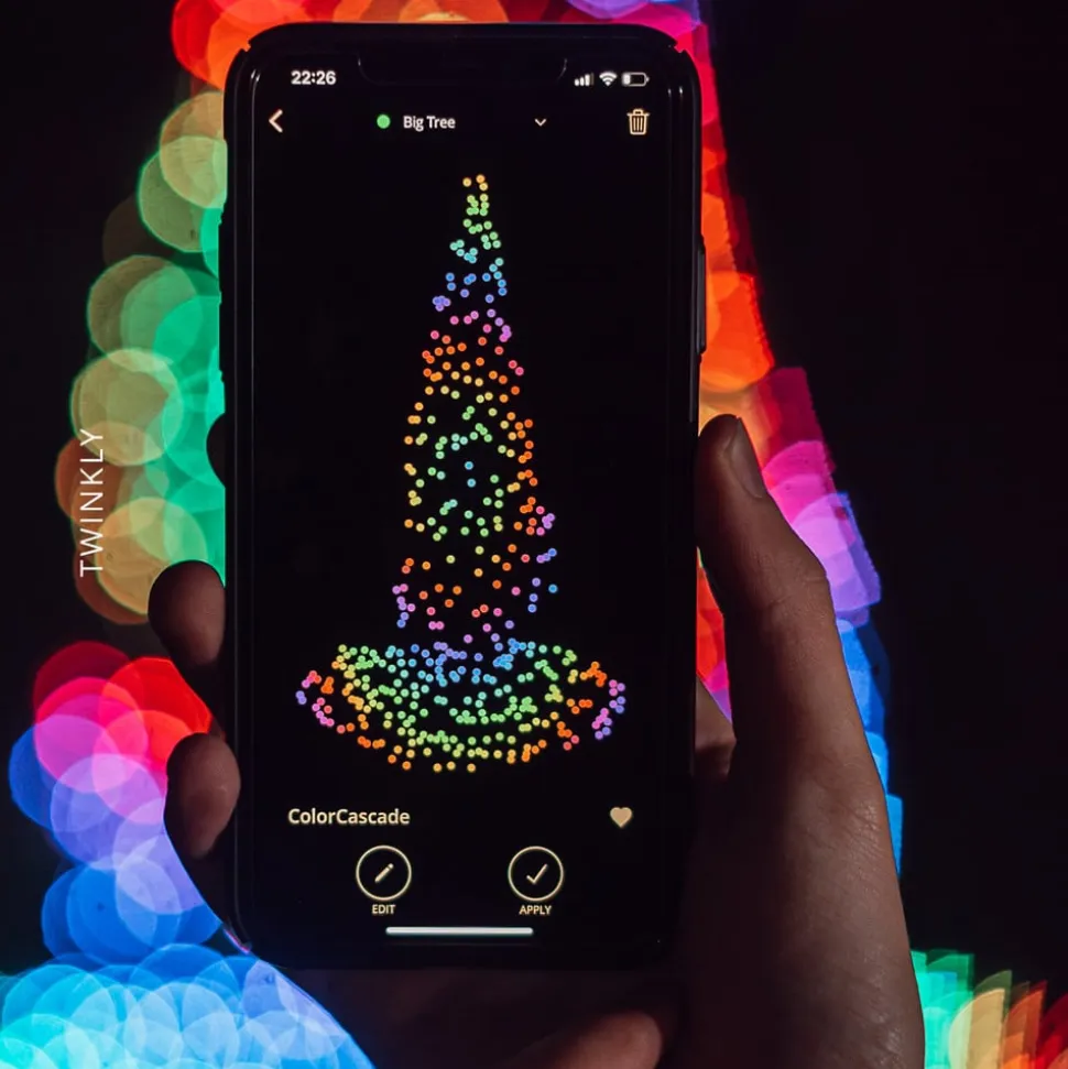 Twinkly Music Set lyskæder sort 600 RGB