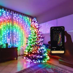 Twinkly RGB lyskæder, sort, 250 lys 20m