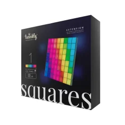 Twinkly RGB-firkanter sort IP20 1 udvidelse