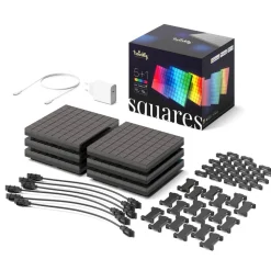 Twinkly RGB-firkanter sort, IP20, 1+5 startsæt