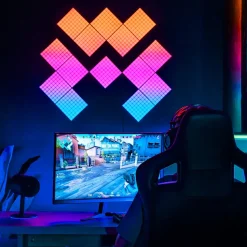 Twinkly RGB-firkanter sort, IP20, 1+5 startsæt