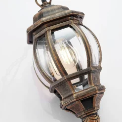 Udendørs hængelampe Nadesha, børstet guld