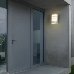 Udendørs LED-væglampe 3795014, kromfarvet, sensor, IP44