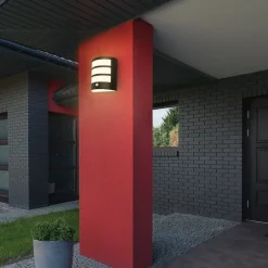 Udendørs LED-væglampe 3795015, sort, sensor, IP44