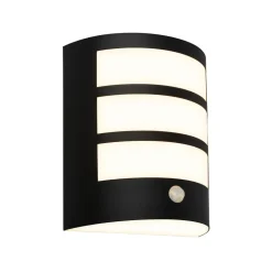Udendørs LED-væglampe 3795015, sort, sensor, IP44