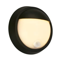 Udendørs LED-væglampe 3785015 sort bevægelsessensor 17 cm