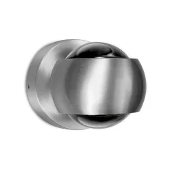 Udendørs LED-væglampe, aluminiumsfarvet, up&down, CCT, dæmpbar