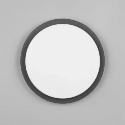 Udendørs LED-væglampe Bermejo, rund, sensor, CCT, antracit