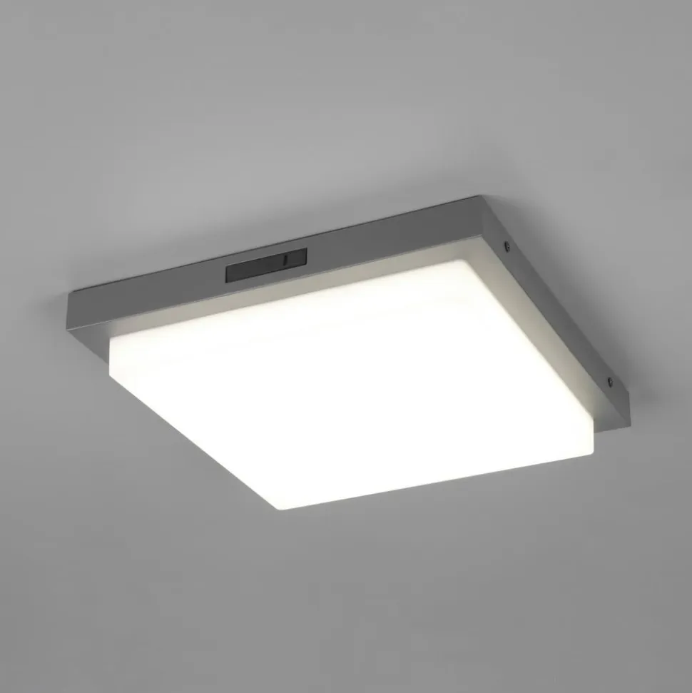 Udendørs LED-væglampe Bermejo, kantet, sensor, CCT, antracit