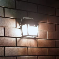 Udendørs LED-væglampe Filo Double, sort, IP44