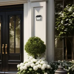 Udendørs LED-væglampe Filo Double, sort, IP44