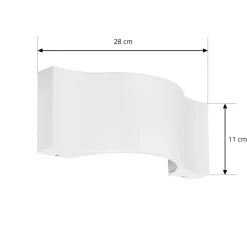 Udendørs LED-væglampe Jace, hvid