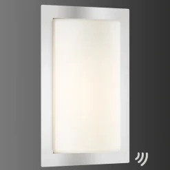 Udendørs LED-væglampe Luis, stål, bevægelsessensor