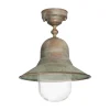 Udendørs loftlampe Campanula 2095, antik messing, Ø 29 cm IP44