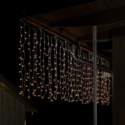 udendørs mikrolysgardin med 400 lys